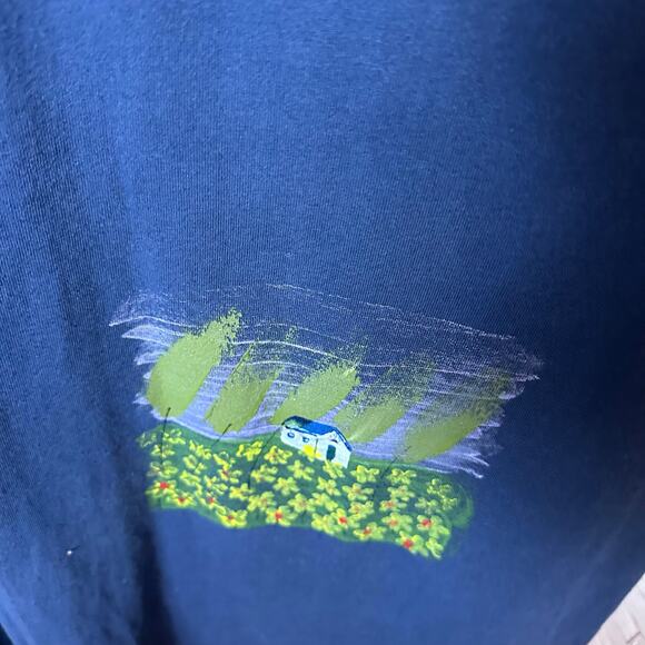 Cover charge women’s dress knit navy blue painted pockets Lagenlook art teacher - Picture 5 of 13